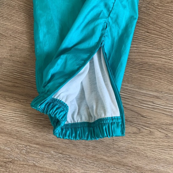 80s Turqoise Tracksuit Windpant Joggers - Picture 5 of 8